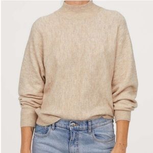 Tan Mock Neck Sweater